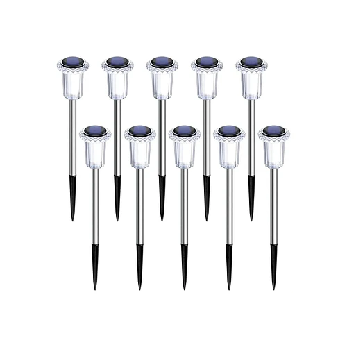 Set 24 Focos Estacas Solares Led Exterior Jardín Terraza 33cm
