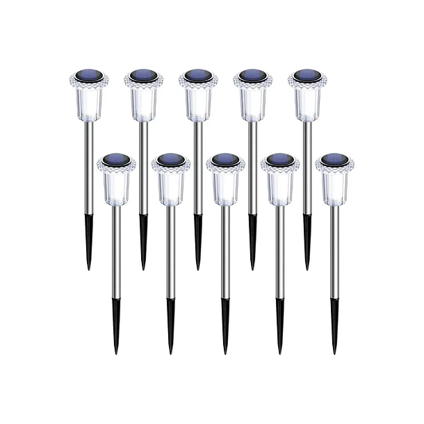 Set 24 Focos Estacas Solares Led Exterior Jardín Terraza 33cm 3