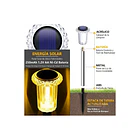 Set 24 Focos Estacas Solares Led Exterior Jardín Terraza 33cm 6