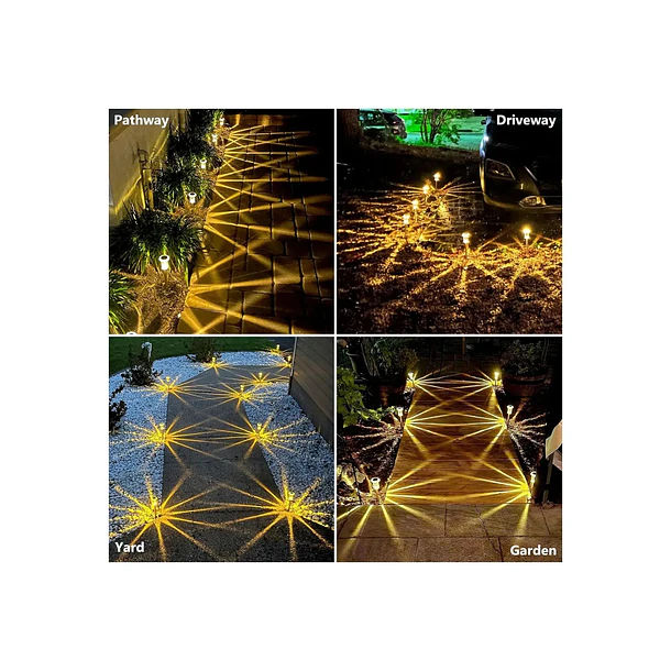 Set 24 Focos Estacas Solares Led Exterior Jardín Terraza 33cm 8