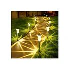 Set 24 Focos Estacas Solares Led Exterior Jardín Terraza 33cm 1