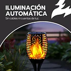 Pack 4 Antorchas Solares LED Estilo Llama Viva Para Jardín Exterior 5