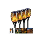 Pack 4 Antorchas Solares LED Estilo Llama Viva Para Jardín Exterior 9