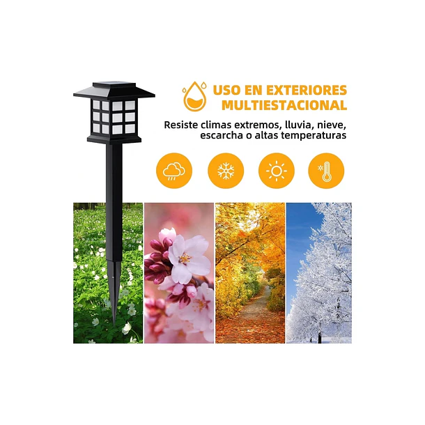 Pack 4 Lámparas Solares De Jardín Estaca Led Exterior Impermeable 4