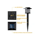 Pack 4 Lámparas Solares De Jardín Estaca Led Exterior Impermeable 6