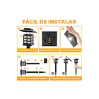 Pack 4 Lámparas Solares De Jardín Estaca Led Exterior Impermeable 7