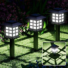 Pack 4 Lámparas Solares De Jardín Estaca Led Exterior Impermeable 8