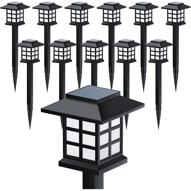 Pack 4 Lámparas Solares De Jardín Estaca Led Exterior Impermeable 1