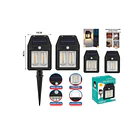 Pack 4 Apliques Focos Solares 2 en 1 Estaca y Pared con Sensor de Movimiento y Luz Cálida 3