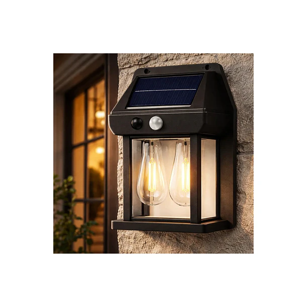 Pack 4 Apliques Focos Solares 2 en 1 Estaca y Pared con Sensor de Movimiento y Luz Cálida 5