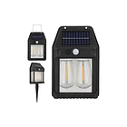 Pack 4 Apliques Focos Solares 2 en 1 Estaca y Pared con Sensor de Movimiento y Luz Cálida 1