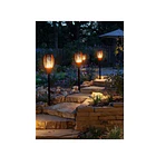 Pack 4 Lámparas Solares Estaca Jardín Efecto Llama Impermeable LED 4