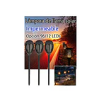 Pack 4 Lámparas Solares Estaca Jardín Efecto Llama Impermeable LED 1