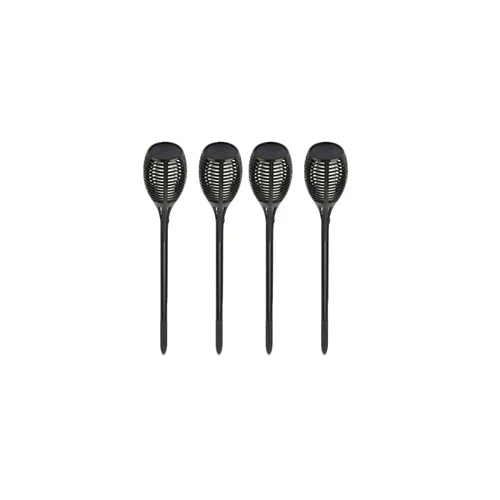 Pack 4 Lámparas Solares Estaca Jardín Efecto Llama Impermeable LED