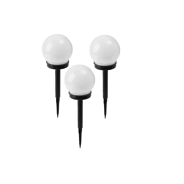 Foco Estaca Solar LED Redondo para Jardín 35cm - Pack de 3 unidades 3