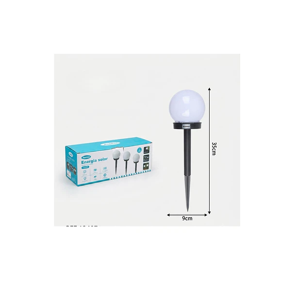 Foco Estaca Solar LED Redondo para Jardín 35cm - Pack de 3 unidades 5