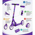 Scooter Infantil Ajustable Y Plegable Ruedas Grandes De Pu CF SIN CASCO  3