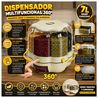 Dispensador De Arroz Y Granos Giratorio 360° Multiuso De 7 litros MD 3