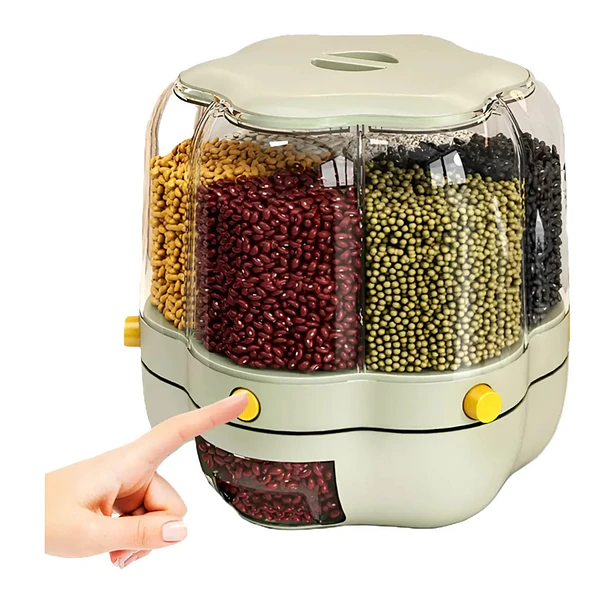 Dispensador De Arroz Y Granos Giratorio 360° Multiuso De 7 litros MD 1