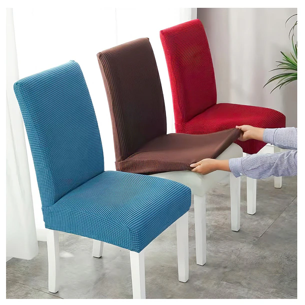 Pack X6 De Fundas Para Silla Elástica Ajustable Texturizada CF 7