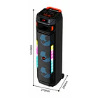 Parlante Torre Portátil Bluetooth Con Micrófono Y Luces Led CF 4