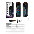 Parlante Torre Portátil Bluetooth Con Micrófono Y Luces Led CF 5