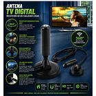 Antena Digital Hd Tv Interior Y Exterior Recepción 360° Base Magnetica 4