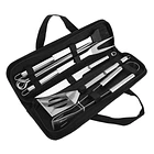 Set Parrillero De Acero Inoxidable 9 Piezas Con Estuche CF 4