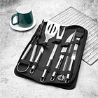 Set Parrillero De Acero Inoxidable 9 Piezas Con Estuche CF 7