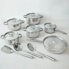 Juego Batería De Cocina 15 Piezas Acero Inoxidable Con Tapas CF 2
