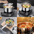 Juego Batería De Cocina 15 Piezas Acero Inoxidable Con Tapas CF 3