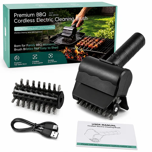 Escobilla Cepillo Limpiador Eléctrico Para Parrilla Bbq CF
