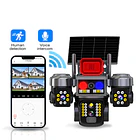 Cámara De Seguridad Solar 12mp 4g 3 Lentes Ptz V380 Pro NL 2