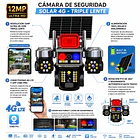Cámara De Seguridad Solar 12mp 4g 3 Lentes Ptz V380 Pro NL 6