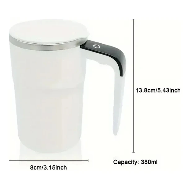 Taza Mezcladora Magnética Automática Acero 304 Con Indicador De Temperatura NL 8
