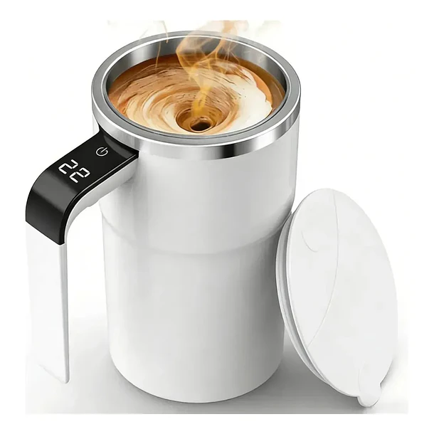 Taza Mezcladora Magnética Automática Acero 304 Con Indicador De Temperatura NL 9