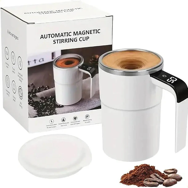 Taza Mezcladora Magnética Automática Acero 304 Con Indicador De Temperatura NL 11