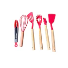 Set de Utensilios de Cocina de Silicona 12 Piezas Color Rojo 4