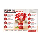 Set de Utensilios de Cocina de Silicona 12 Piezas Color Rojo 5