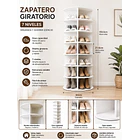 Zapatero Giratorio Cilíndrico 7 Niveles 159.5cm Organizador de zapatos/carteras  TN 3
