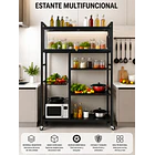 Estantería De Cocina Multiuso Con Gabinete Superior Y Ruedas NL 5