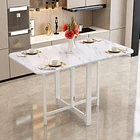 Mesa De Comedor Plegable Multiuso Efecto Mármol 120x60x75cm TN 1