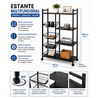 Estante Organizador Multiuso Con Ruedas Y Canastas 120x32x80CM DN 4