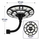 Foco Lámpara Solar Tipo Cúpula + Brazo De Soporte + Control Remoto 1000w DN 7
