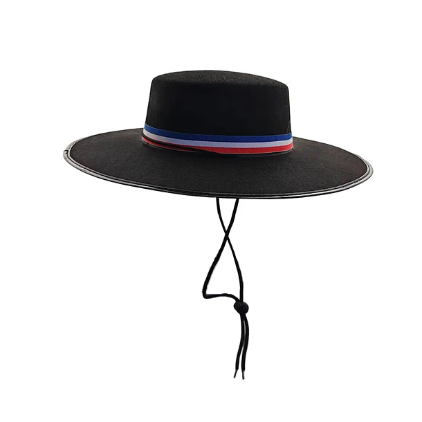 Sombrero Huaso Chileno Negro Tricolor Ideal Fiestas Patrias COD18045 1