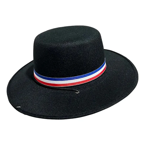 Sombrero Huaso Chileno Negro Tricolor Ideal Fiestas Patrias COD18045 4