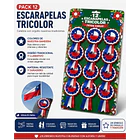 Pack X12 Escarapelas Chilenas Fiestas Patrias Tricolor COD1531 2