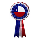 Pack X12 Escarapelas Chilenas Fiestas Patrias Tricolor COD1531 6