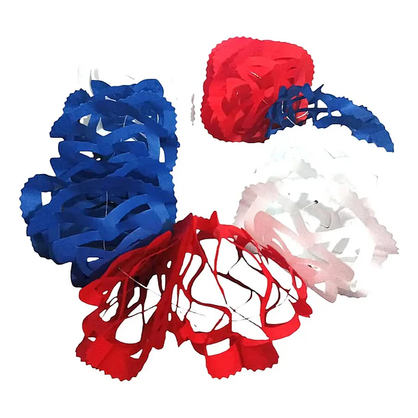 Packx2 Guirnaldas Chilenas De Papel Tricolor Fiestas Patrias COD18025 4