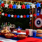 Pack X5 Guirnaldas De Estrellas Tricolor Fiestas Patrias 2mt 2
